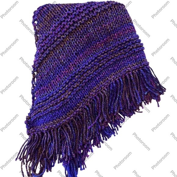 NWOT HAND KNIT SHAWL 100% Acrylic from Denmark Various Colors - Picture 7 of 8